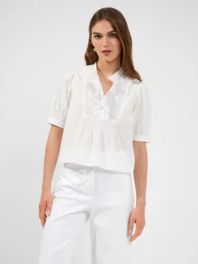 Alowie Organic Embroidered Cropped Blouse