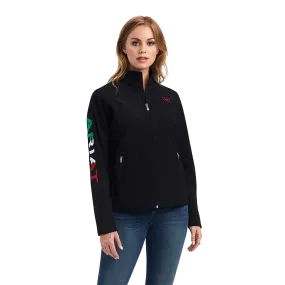 Ariat Women's Classic Team Mexico Flag Softhell Brand Jacket