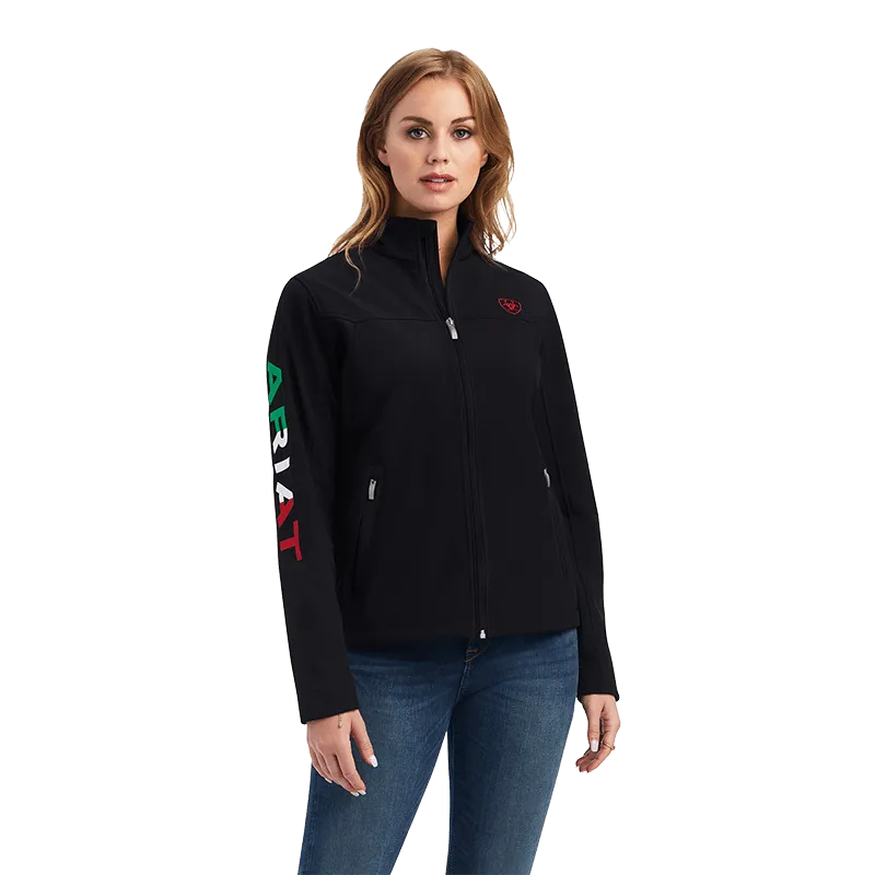 Ariat Women's Classic Team Mexico Flag Softhell Brand Jacket