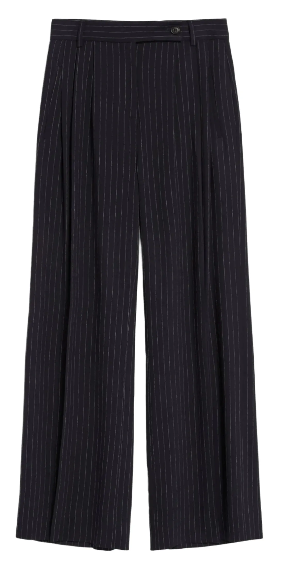 ARMEDANGELS Kaayua pinstripe trousers night sky white women