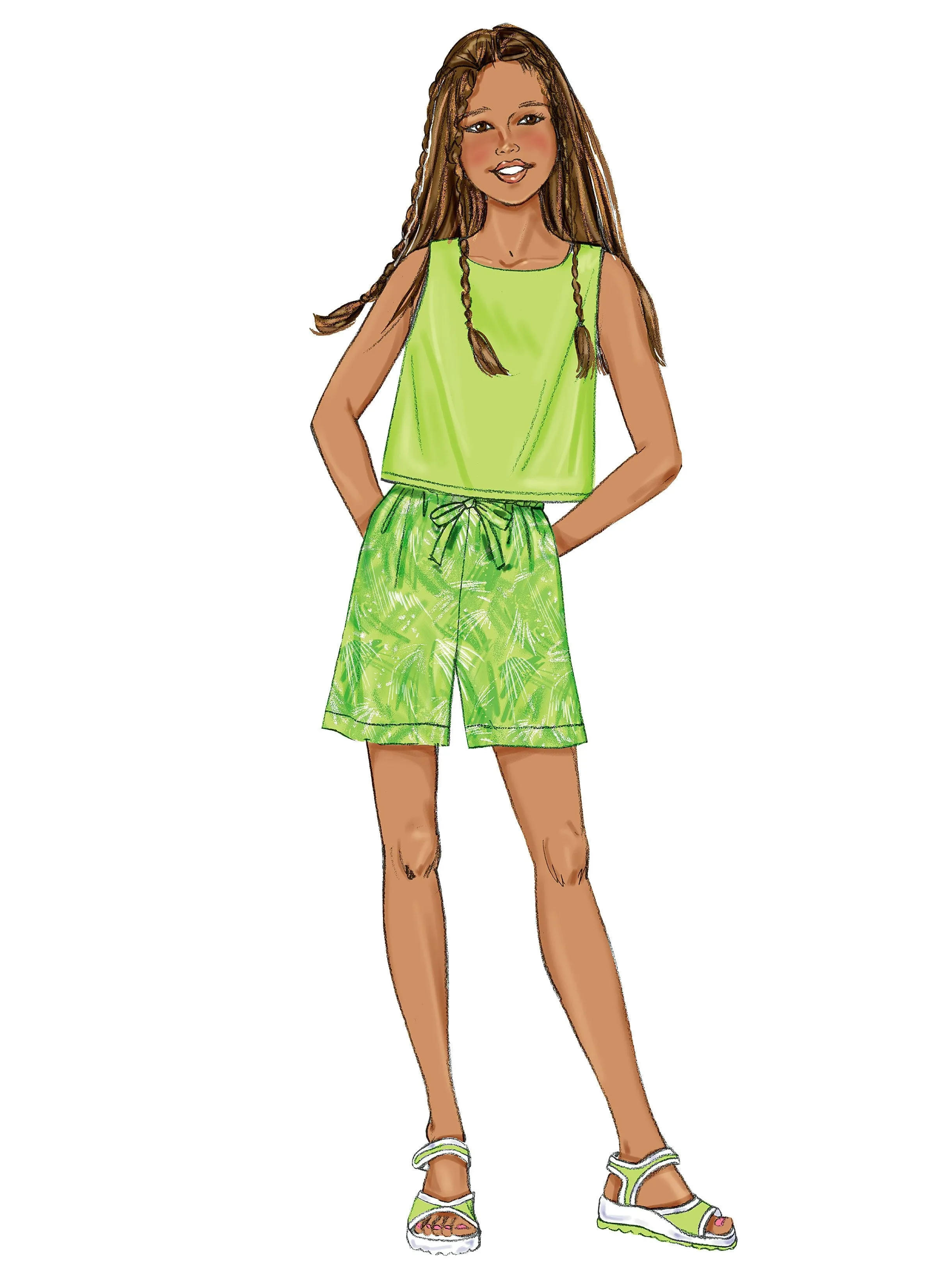 B3860 Girls'/Girls' Plus Top, Dress, Shorts and Pants