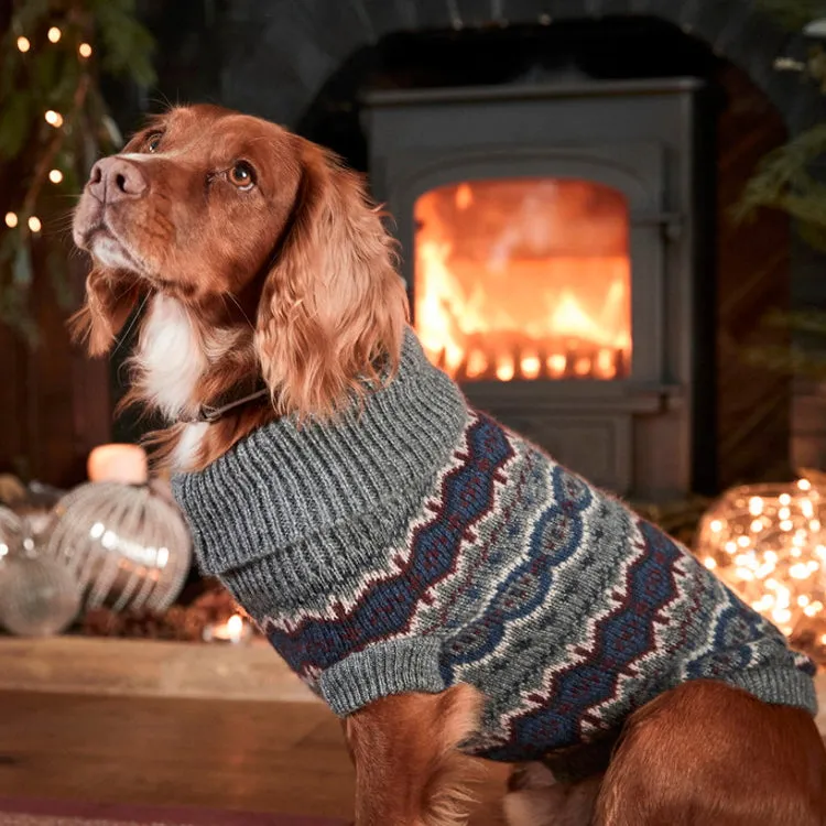 Barbour Case Fairisle Dog Jumper - Grey