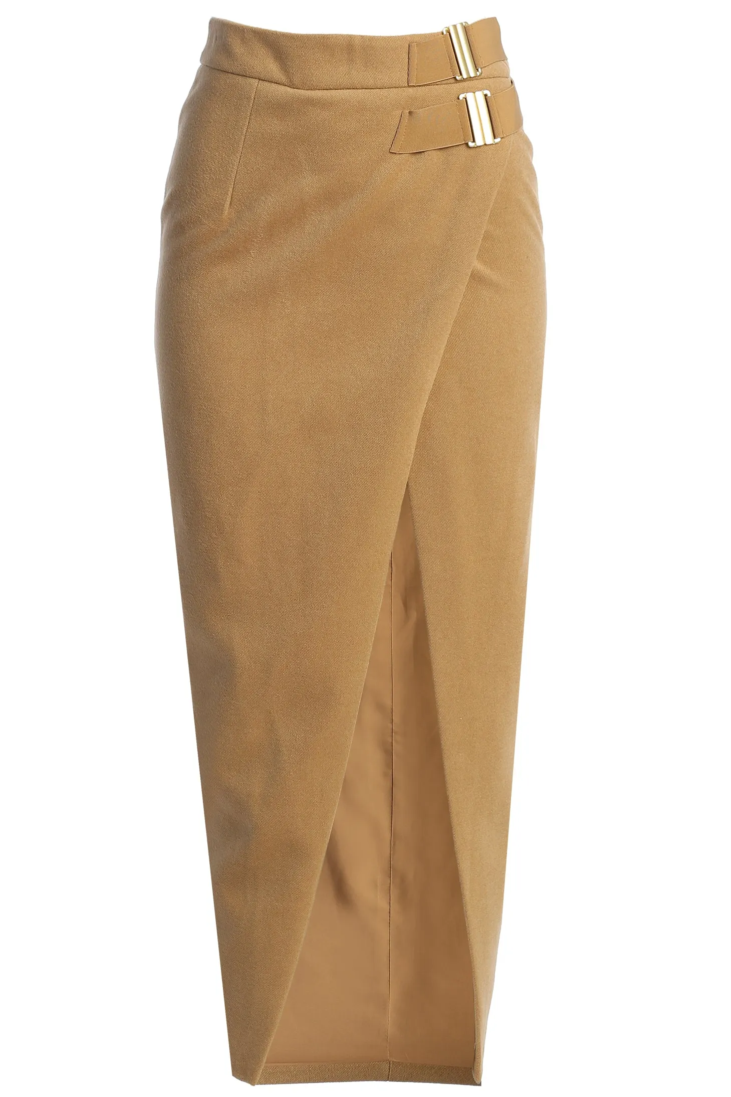 Beige GISELE SLIT SKIRT