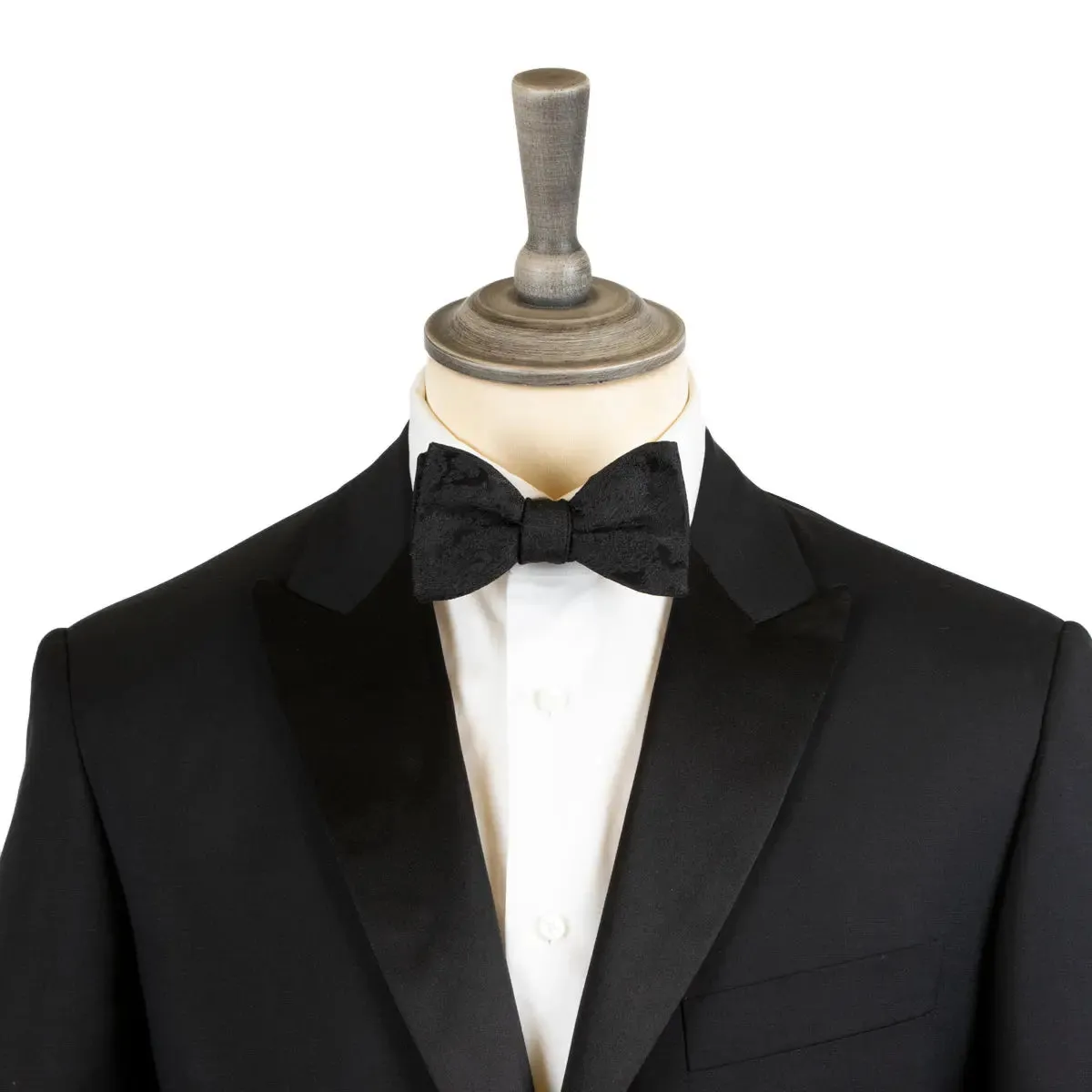 Belvest Black Wool & Mohair Satin Tuxedo Suit