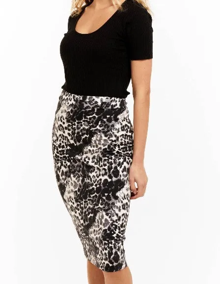 Betty Basics Alicia Midi Skirt-Nala Print