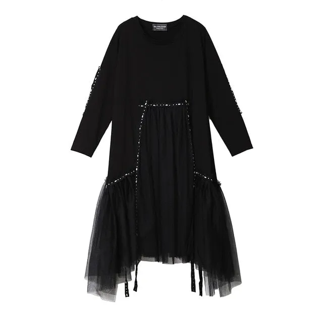 Black Betty Loose Midi Dress