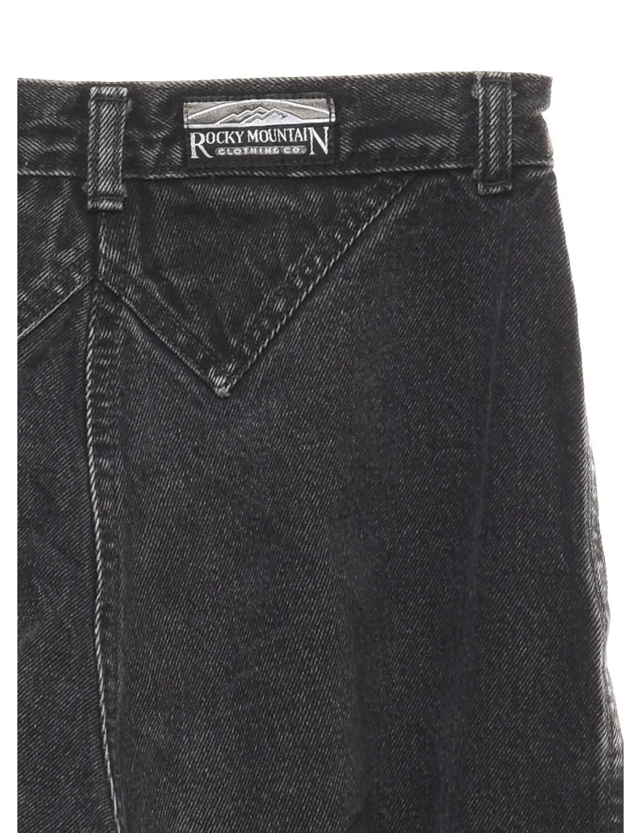 Black Distressed Tapered Jeans - W26 L33