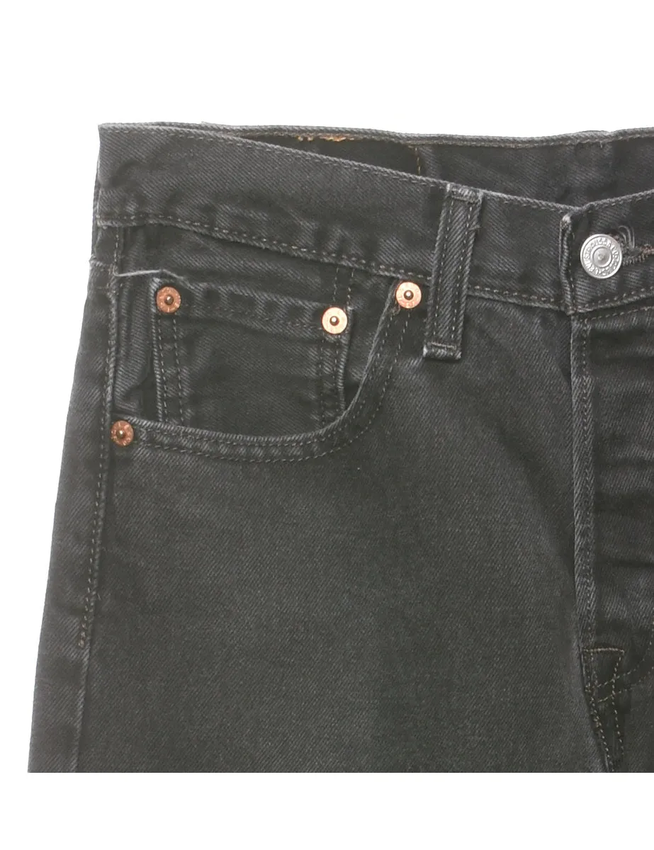 Black Levi's Straight-Fit 501 Jeans - W28 L30