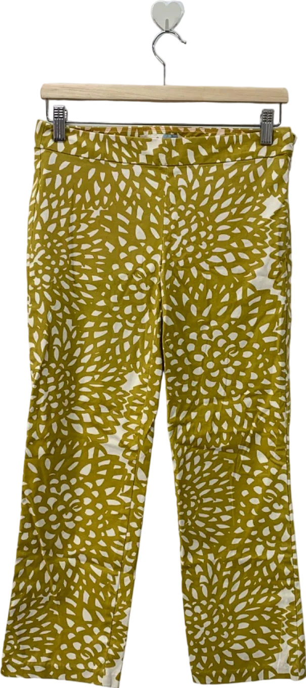 Boden Yellow Floral Print Trousers UK 6