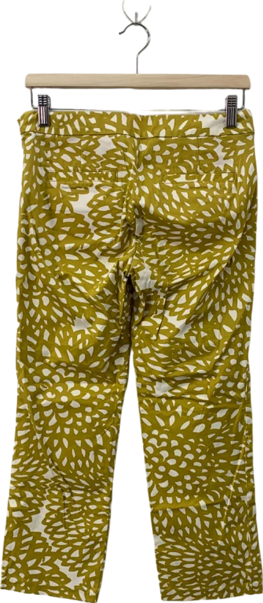 Boden Yellow Floral Print Trousers UK 6