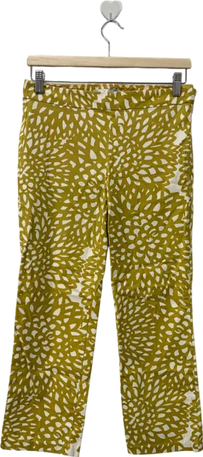 Boden Yellow Floral Print Trousers UK 6