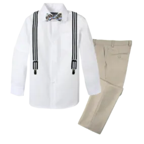 Boys' 4-Piece Customizable Suspenders Outfit - Customer's Product with price 59.95 ID ka3gtyhT50_qAZzwFRa6kNPb