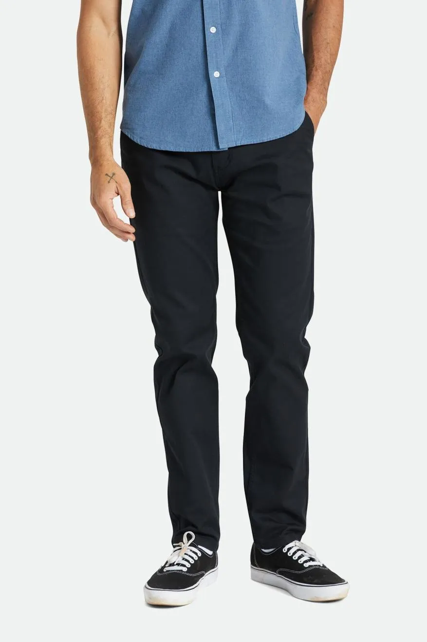 BRIXTON CHOICE CHINO SLIM FIT PANT PANT - BLACK