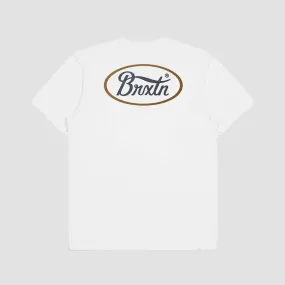 Brixton Parsons Tailored T-Shirt Oatmeal/Washed Black/Mahogany