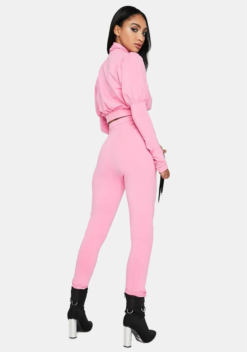 Bubblegum Trouble In Town Pants Set