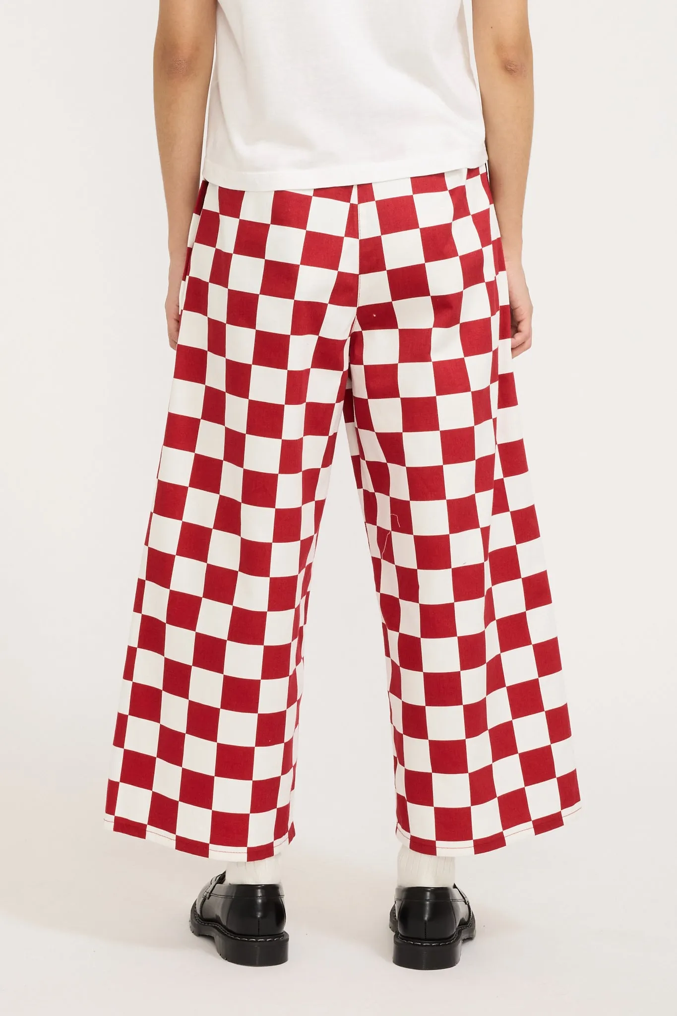 Burnout Pants Red Check