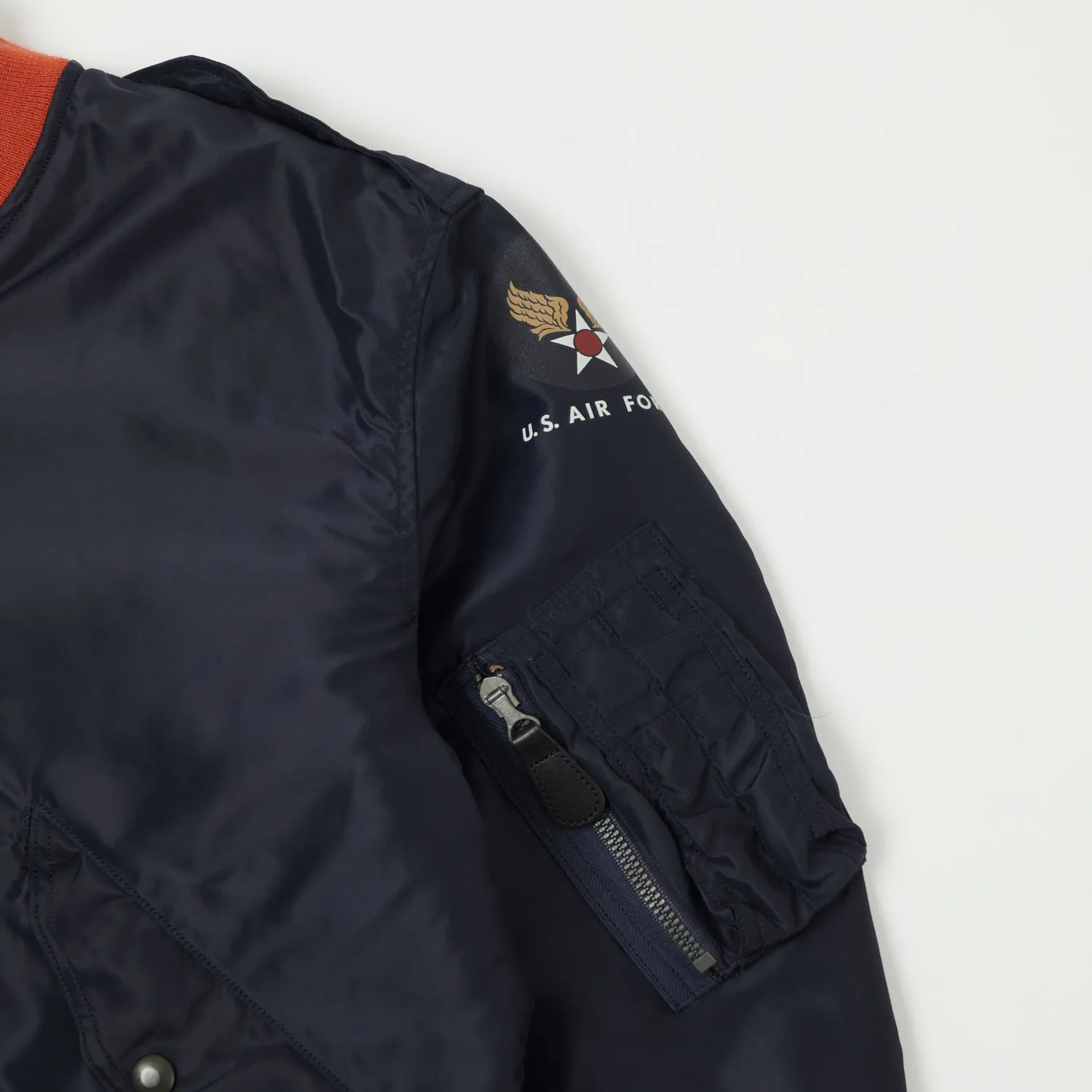 Buzz Rickson's BR15513 L-2A 'Superior Togs' Flight Jacket - Navy/Orange Rib