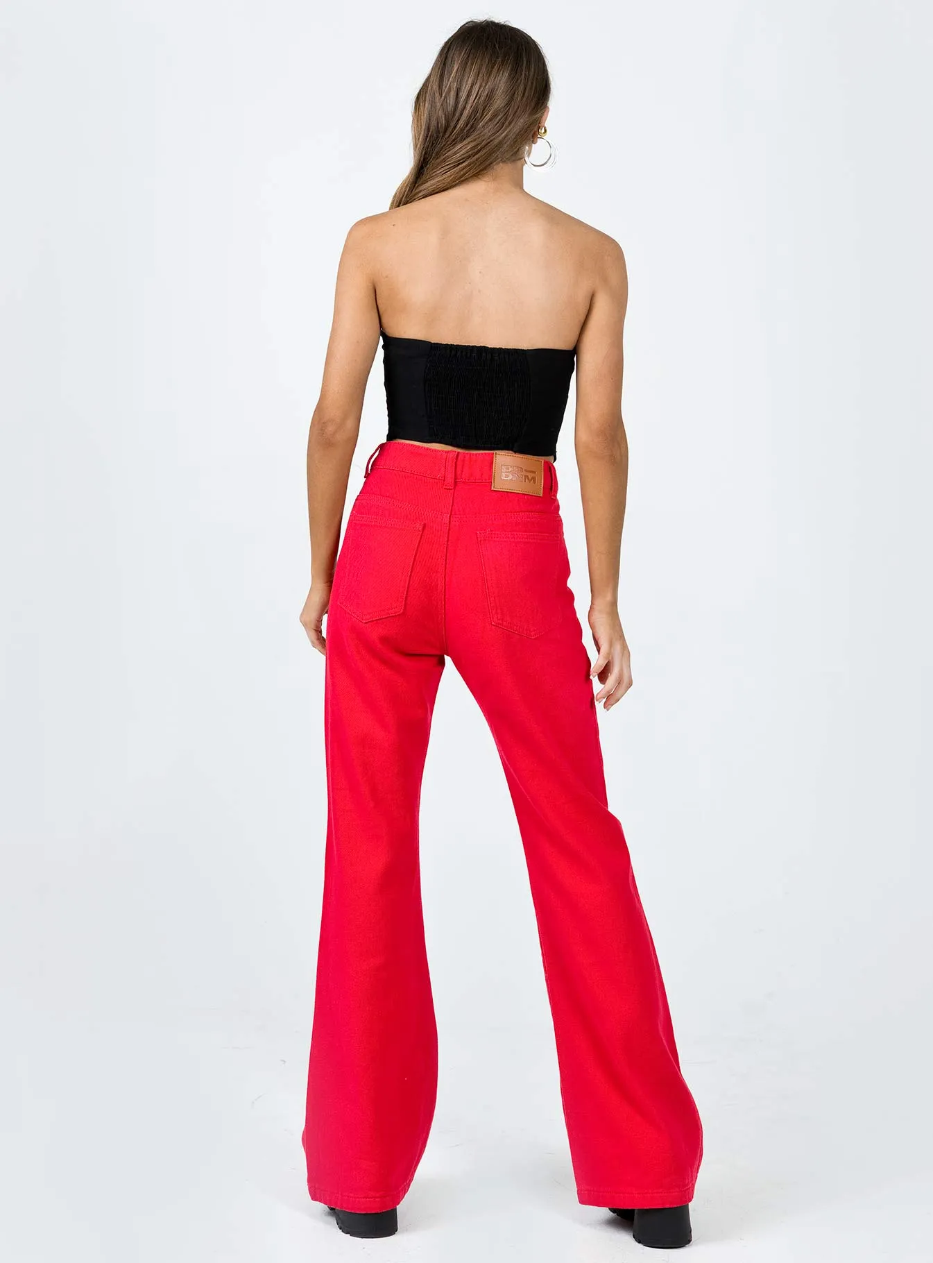 Cabarita Lounge Denim Jeans Red