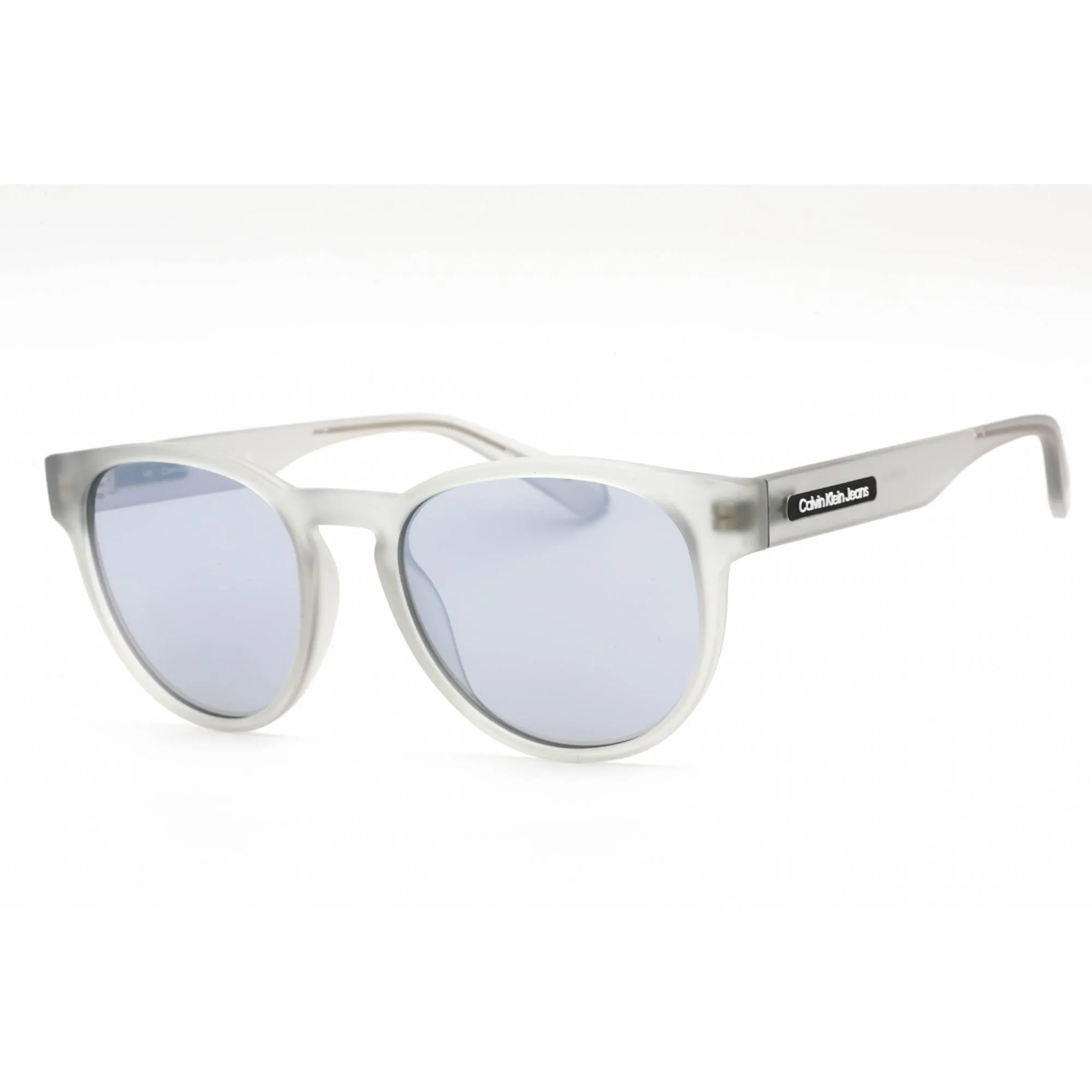 Calvin Klein Jeans Unisex Sunglasses - Crystal Clear Plastic Round | CKJ22609S 971