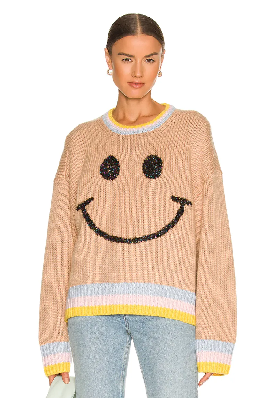 Camel Smiley Crew Neck