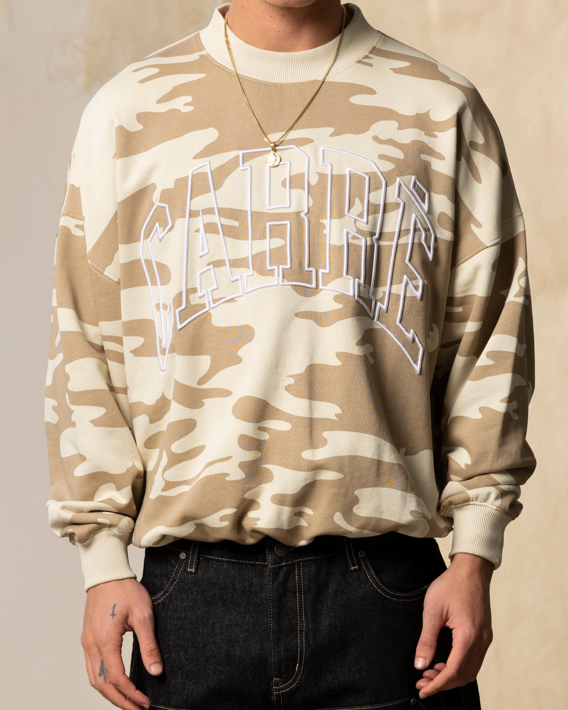 Carre Desert Oversized Crewneck Stone