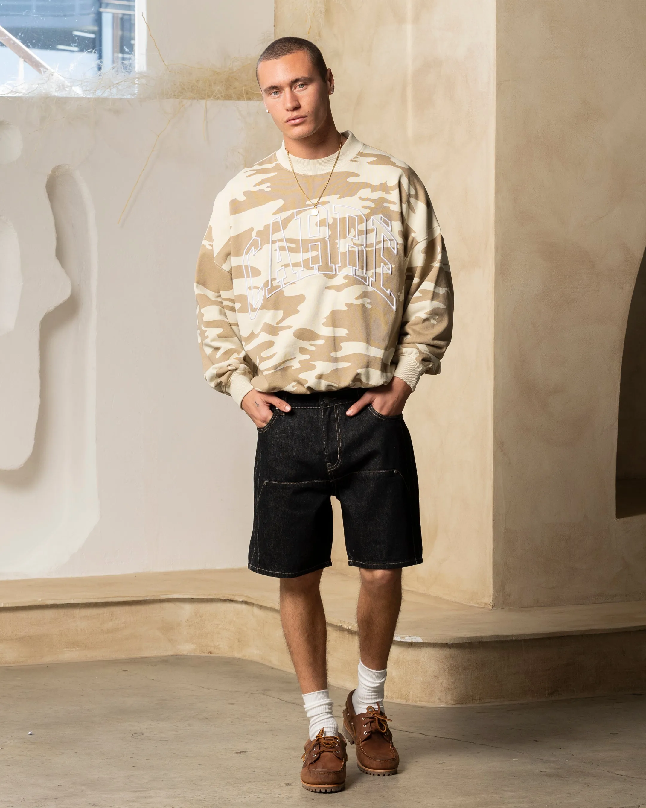 Carre Desert Oversized Crewneck Stone