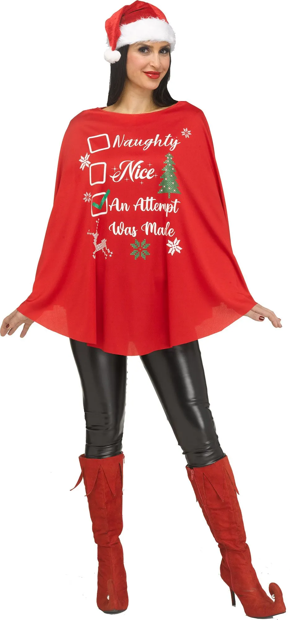 CHRISTMAS PARTY PONCHO ADULT