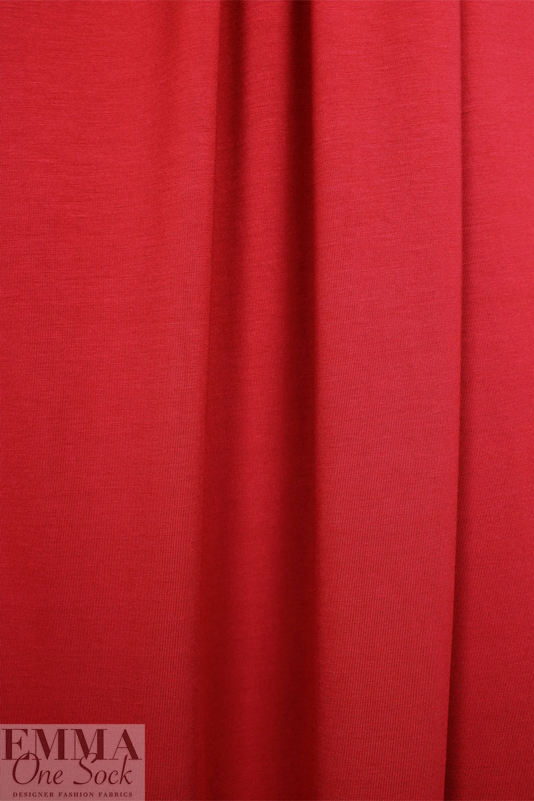 classic red Oeko-Tex bamboo/spandex 4-way jersey