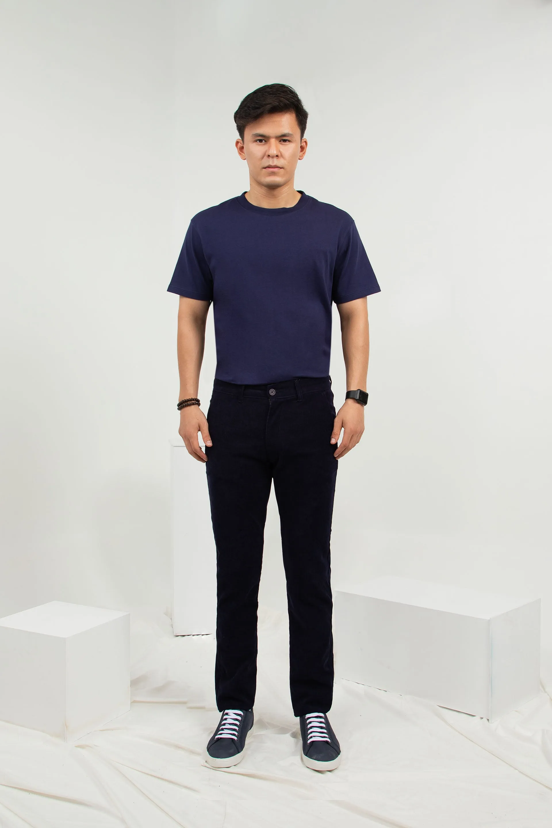 Corduroy Chinos Navy