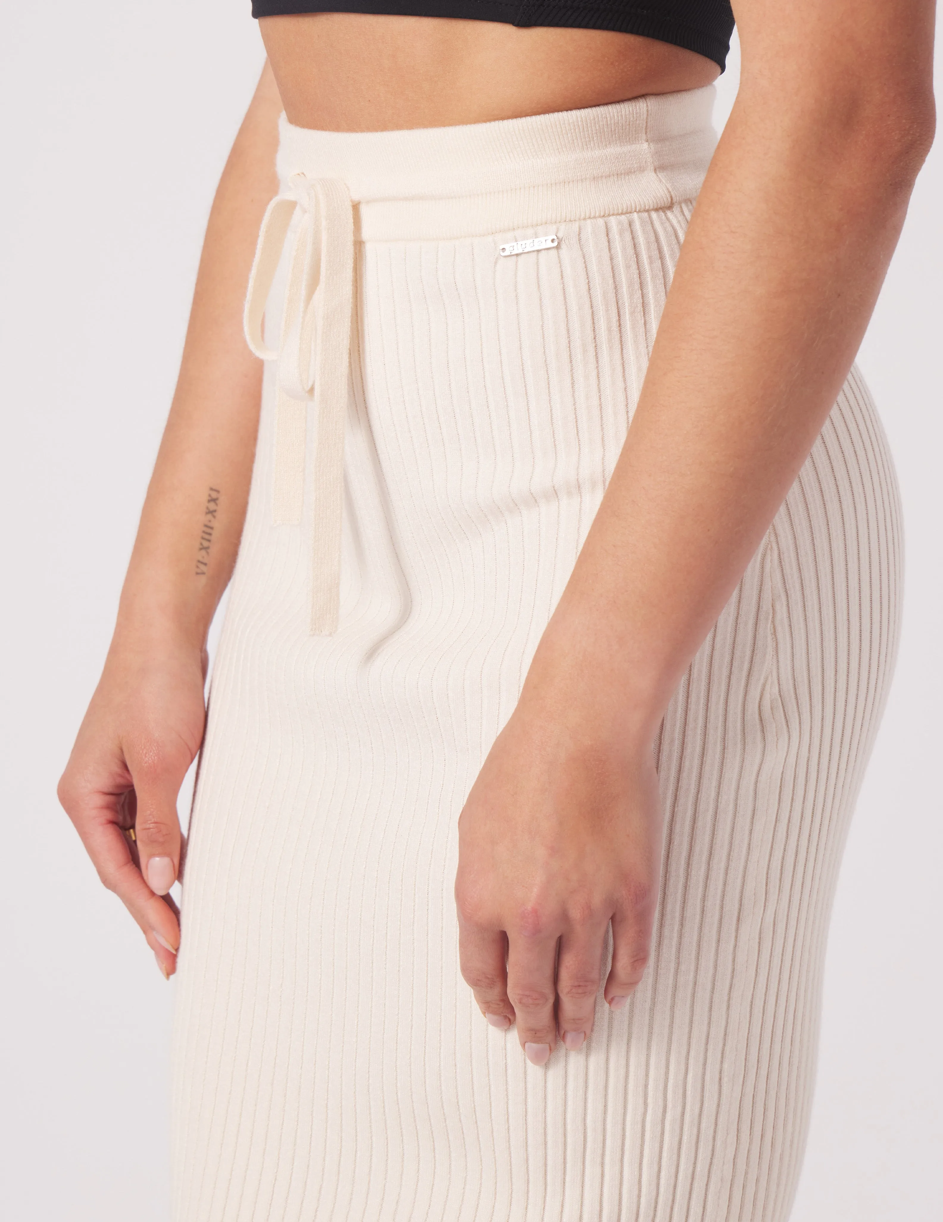 Couture Rib Skirt: Oatmilk Heather