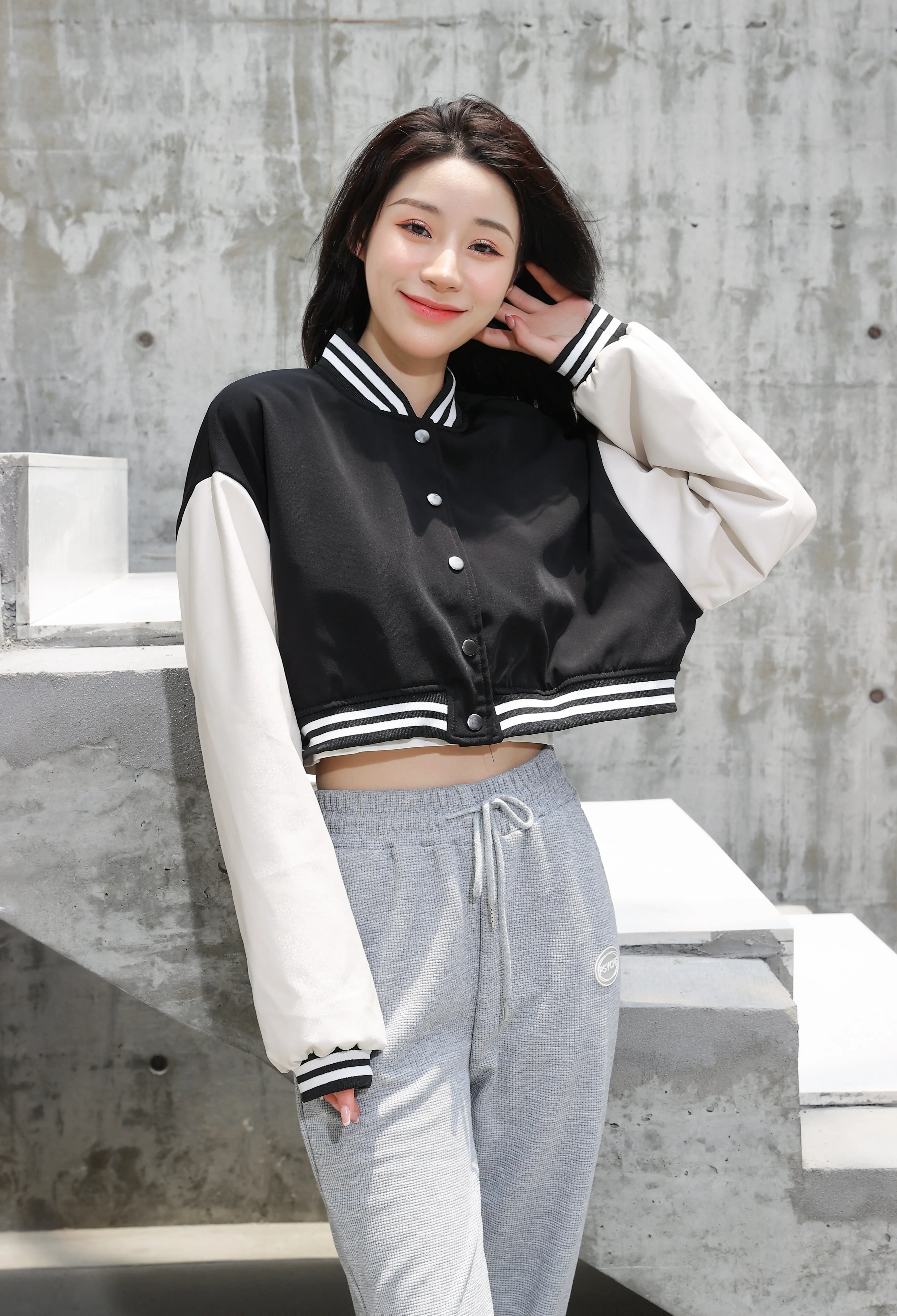 Cropped Baseball Jacket