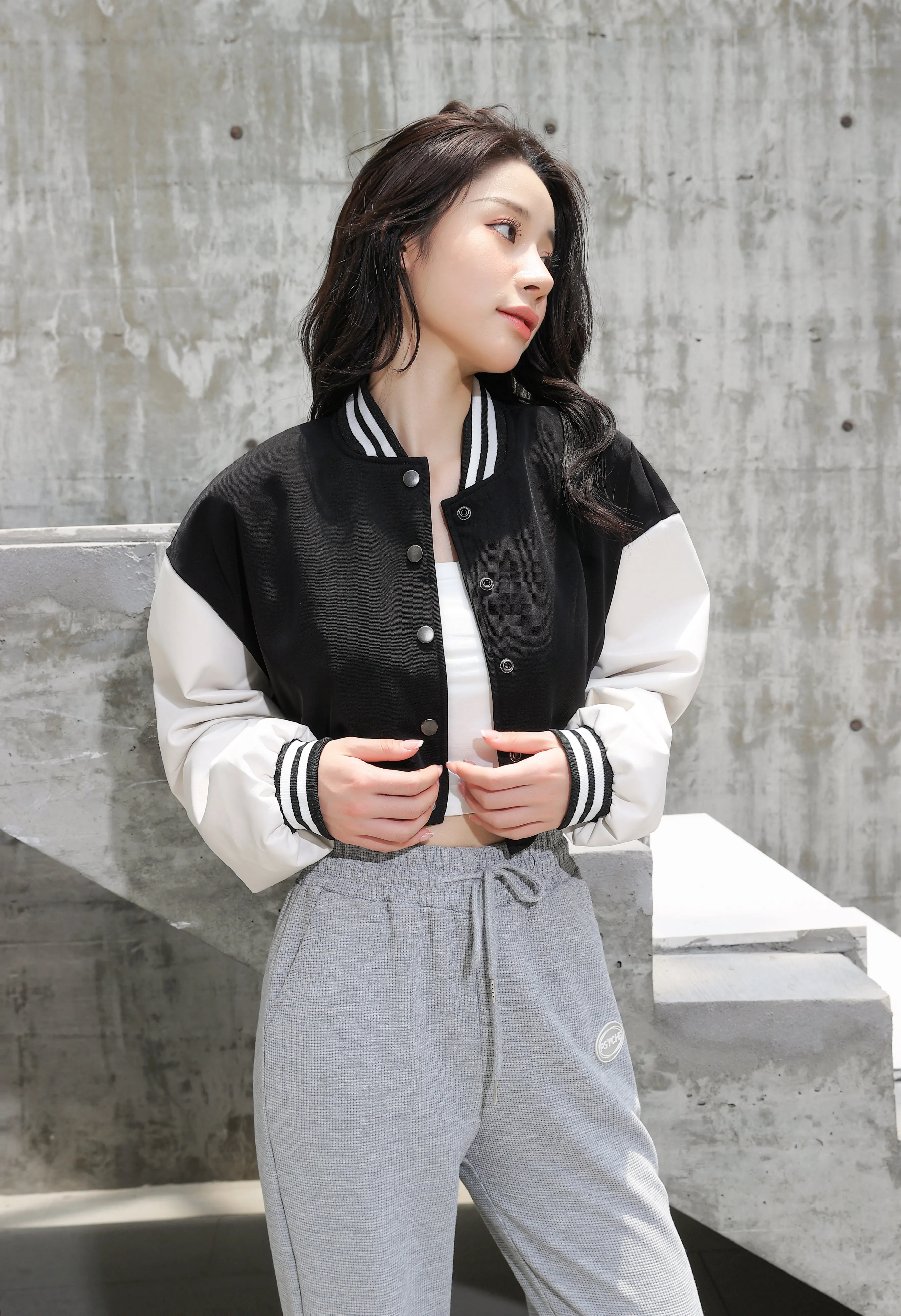 Cropped Baseball Jacket