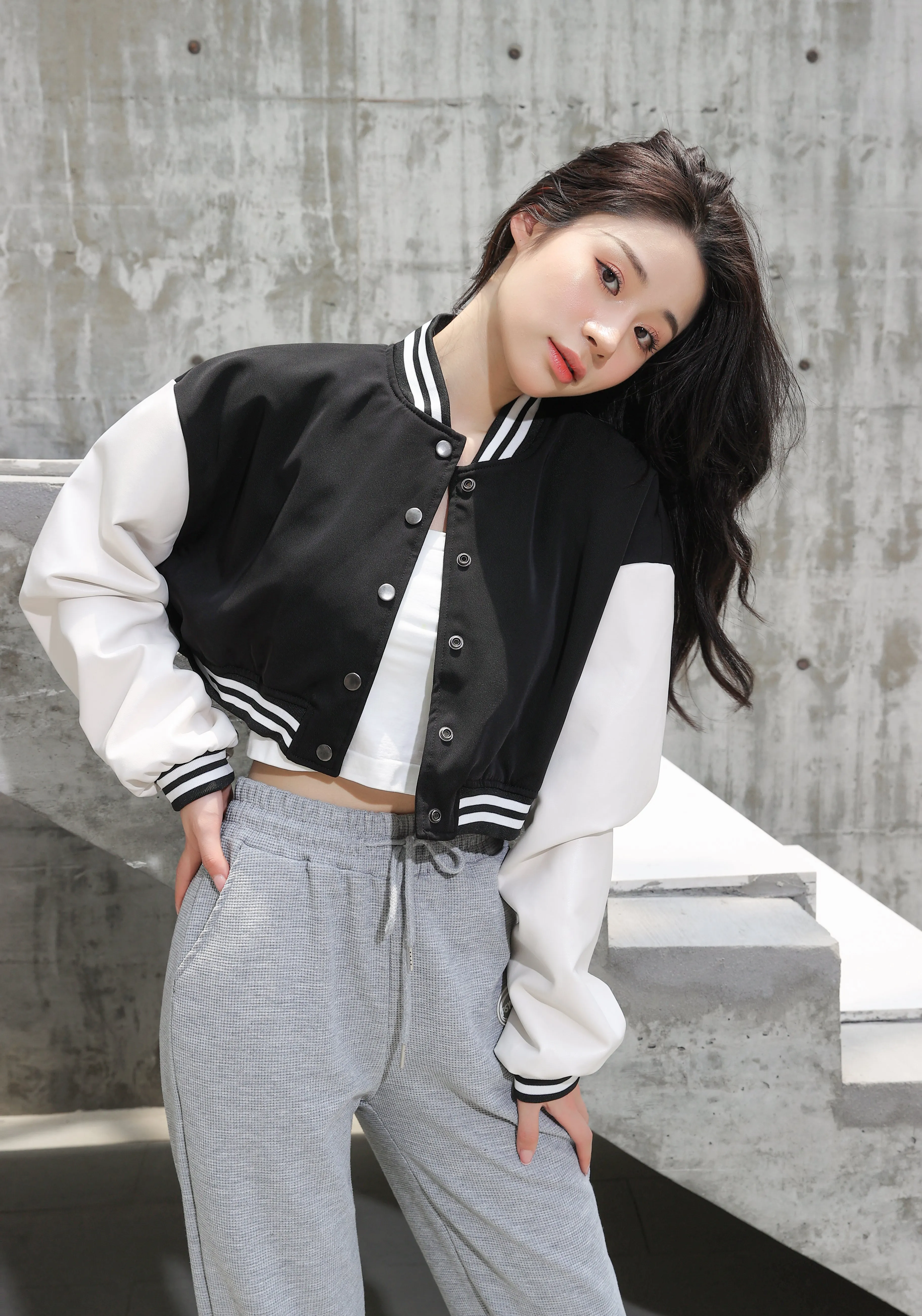 Cropped Baseball Jacket