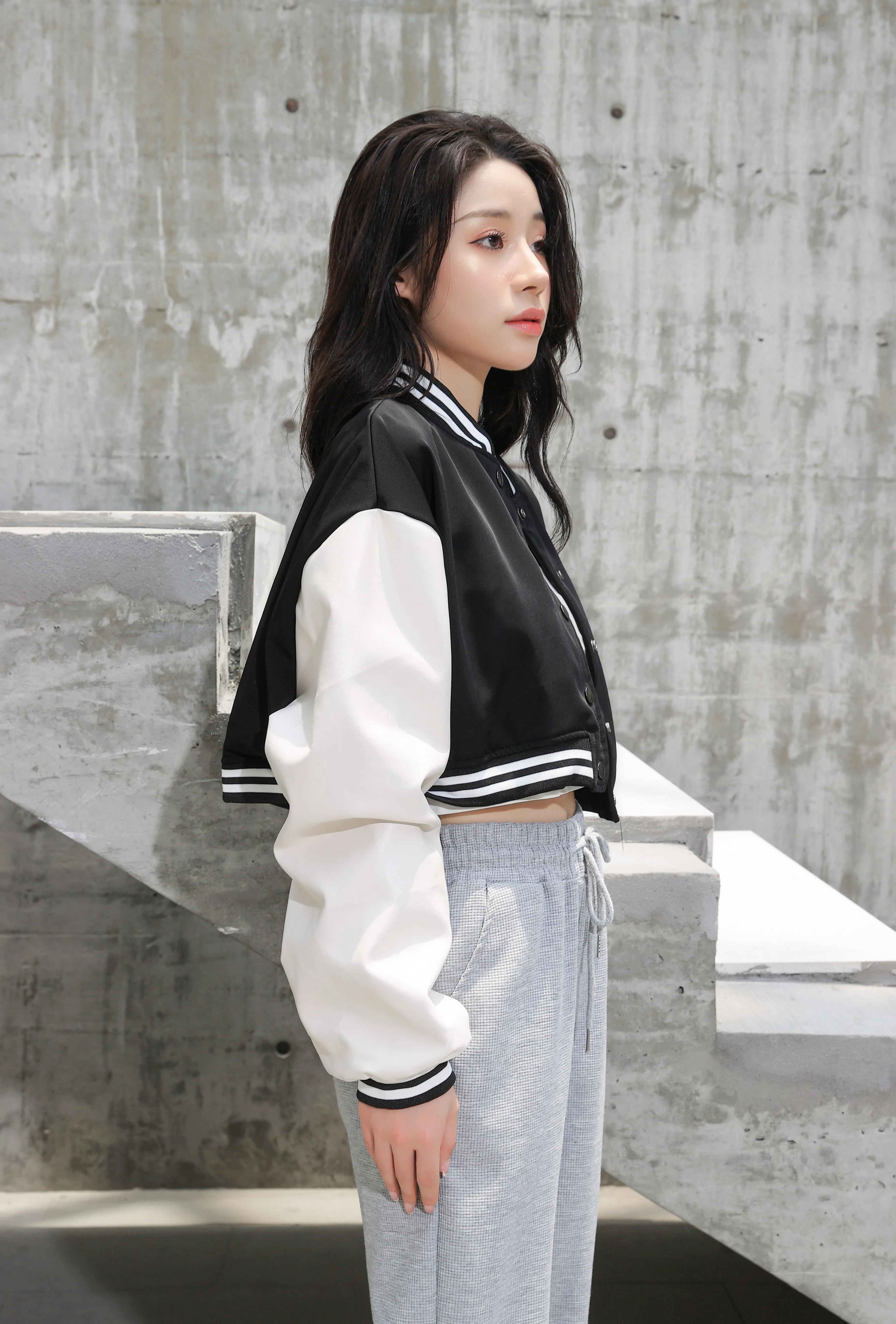 Cropped Baseball Jacket