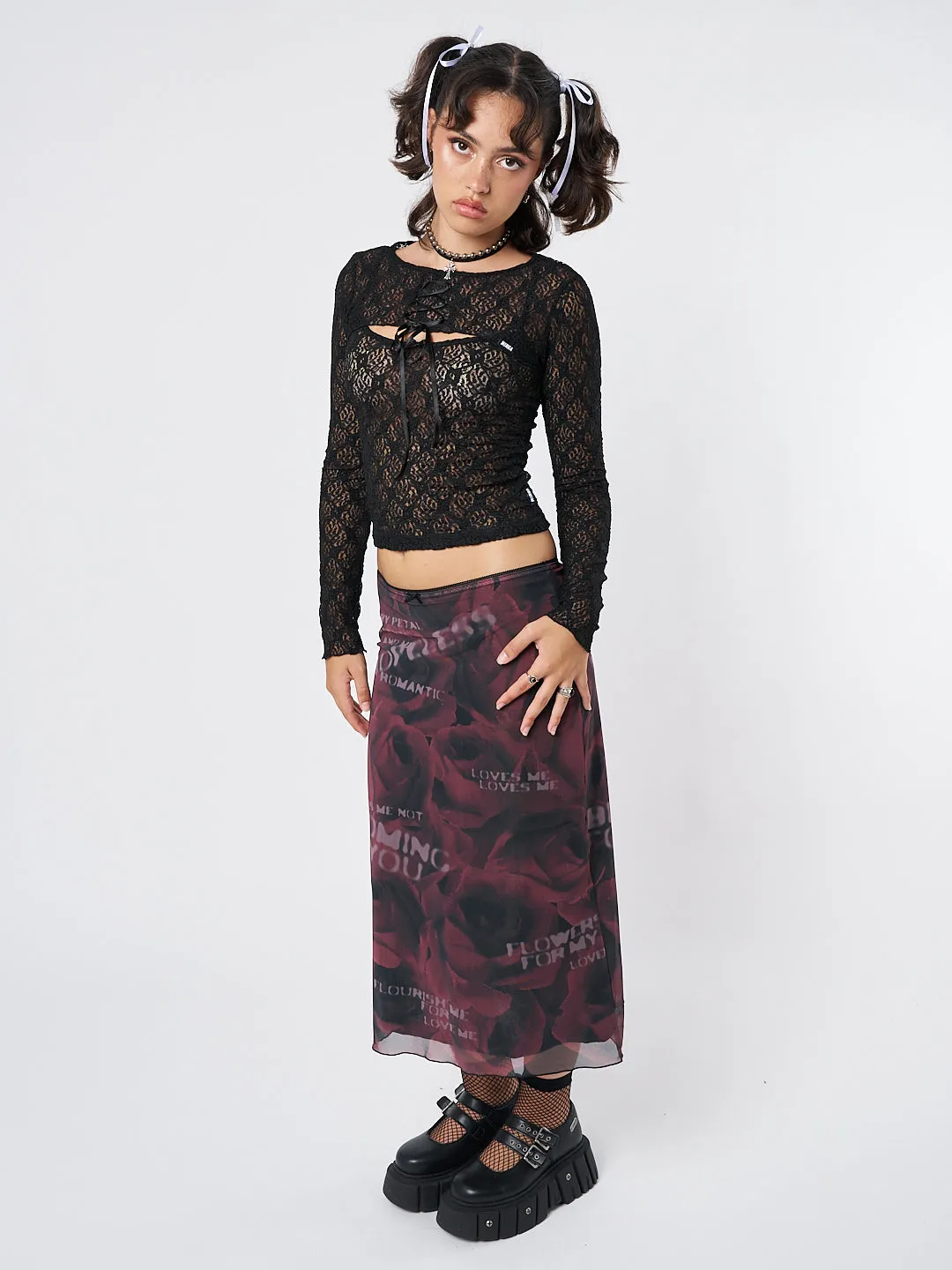 Dahlia Black Shrug & Cami Top Lace Set