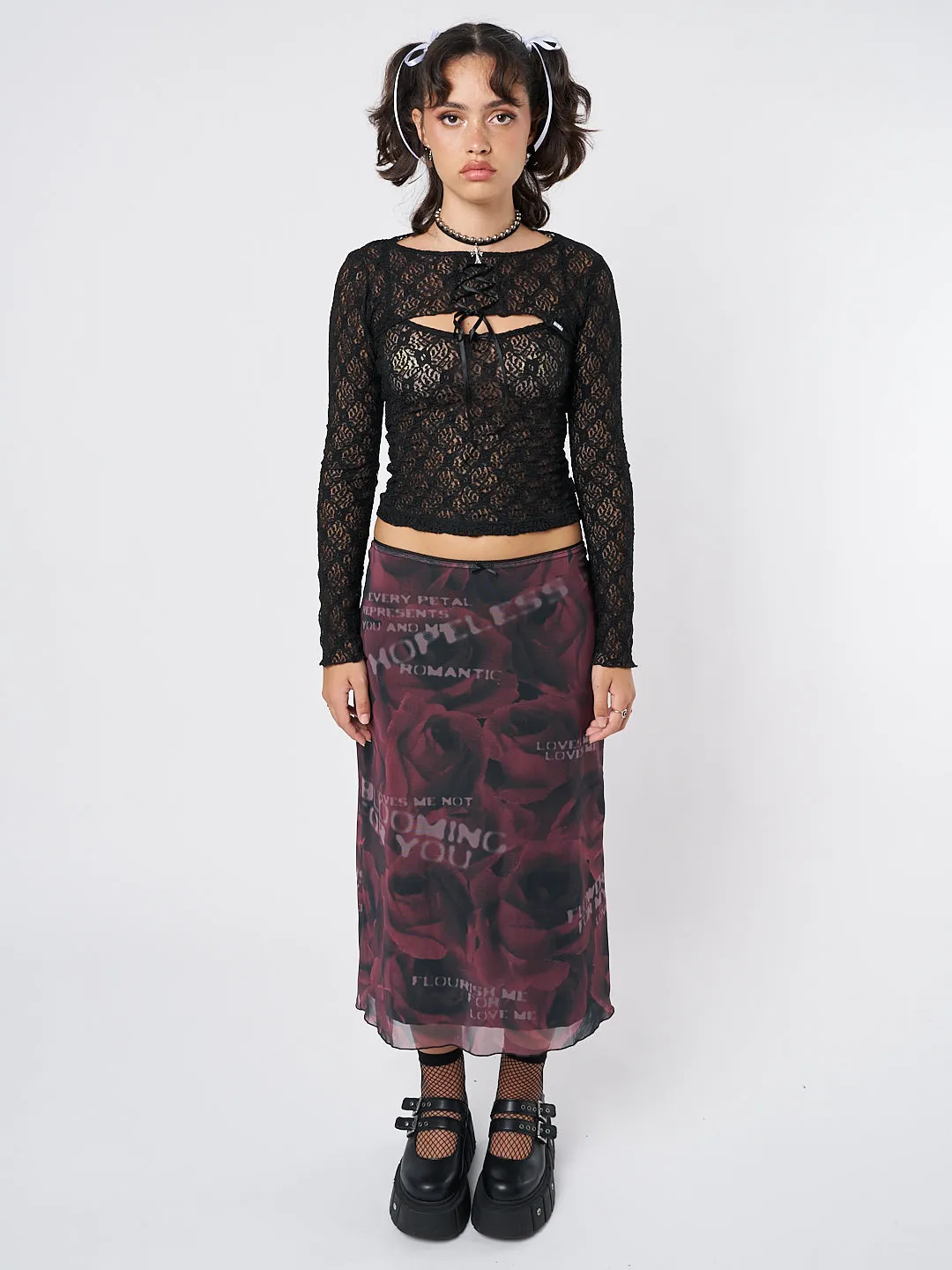 Dahlia Black Shrug & Cami Top Lace Set