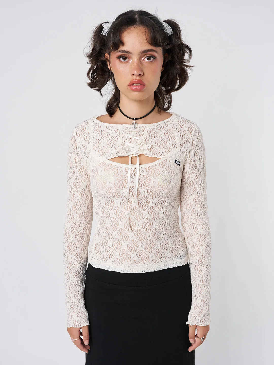 Dahlia Cream Shrug & Cami Top Lace Set