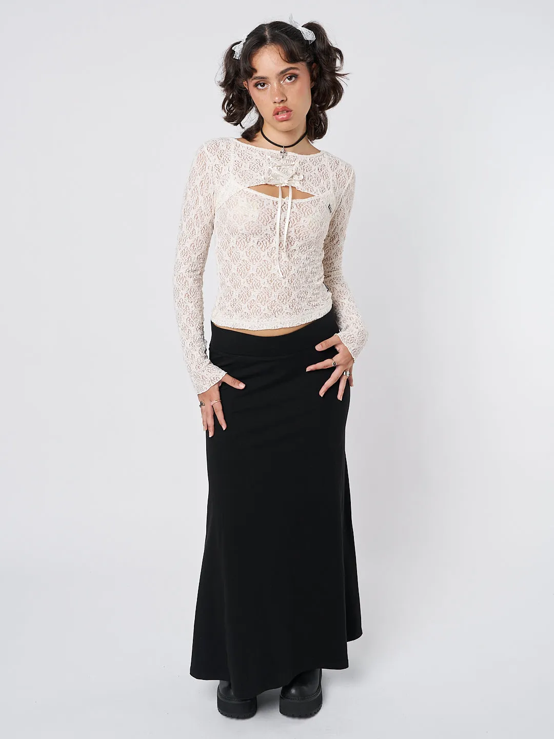 Dahlia Cream Shrug & Cami Top Lace Set