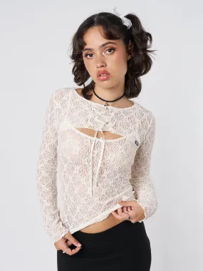 Dahlia Cream Shrug & Cami Top Lace Set