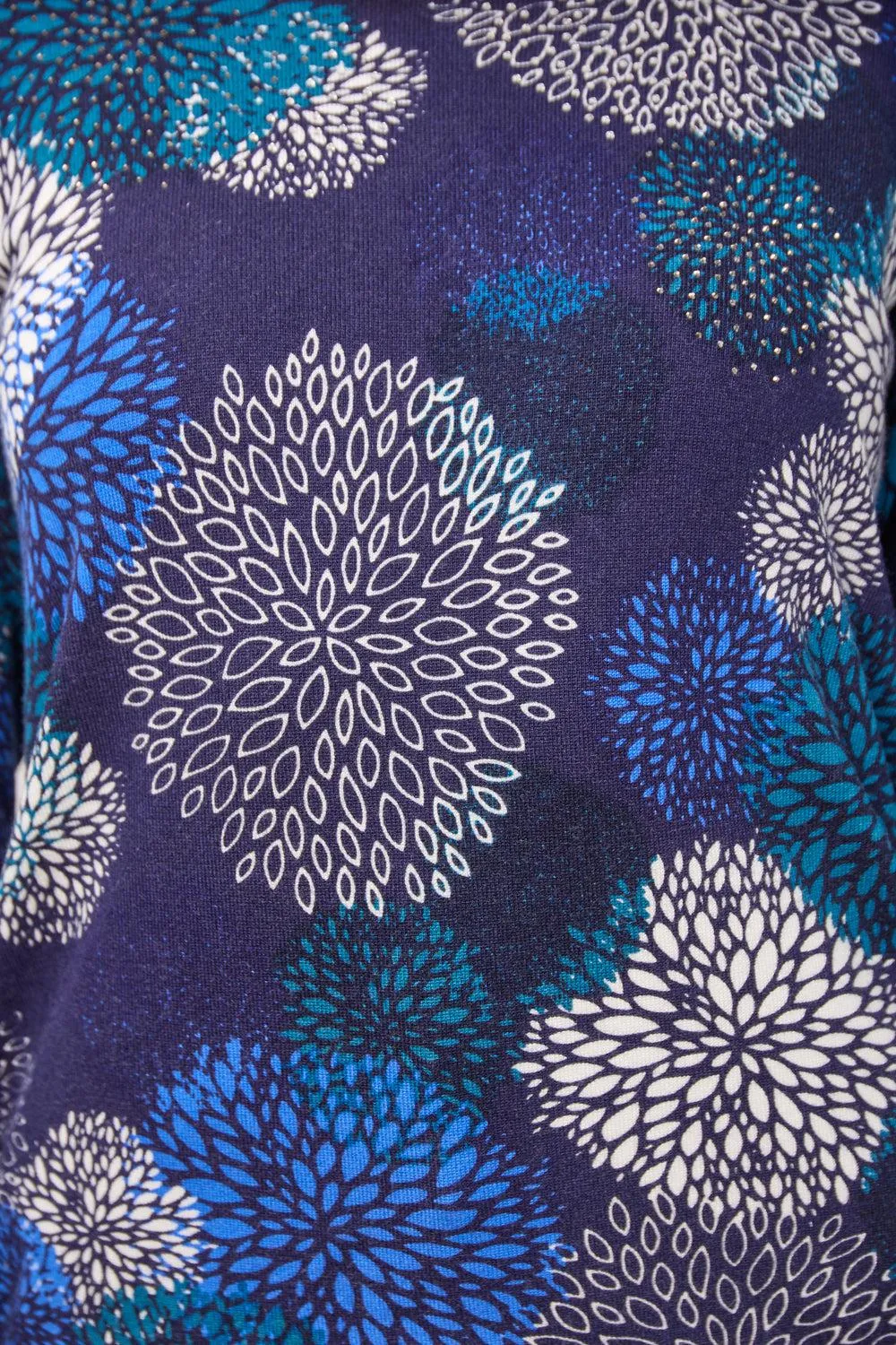 Dahlia Print Jumper Blue