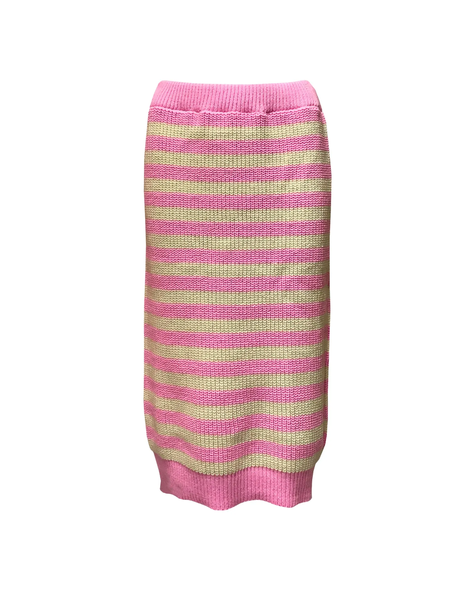 Daisy striped knitted skirt Pink