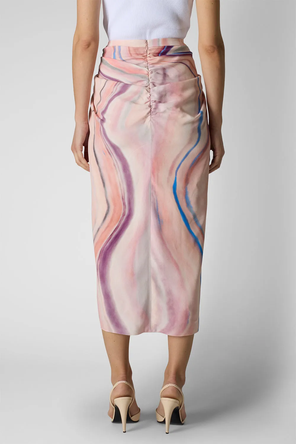 Drawstring Midi Skirt