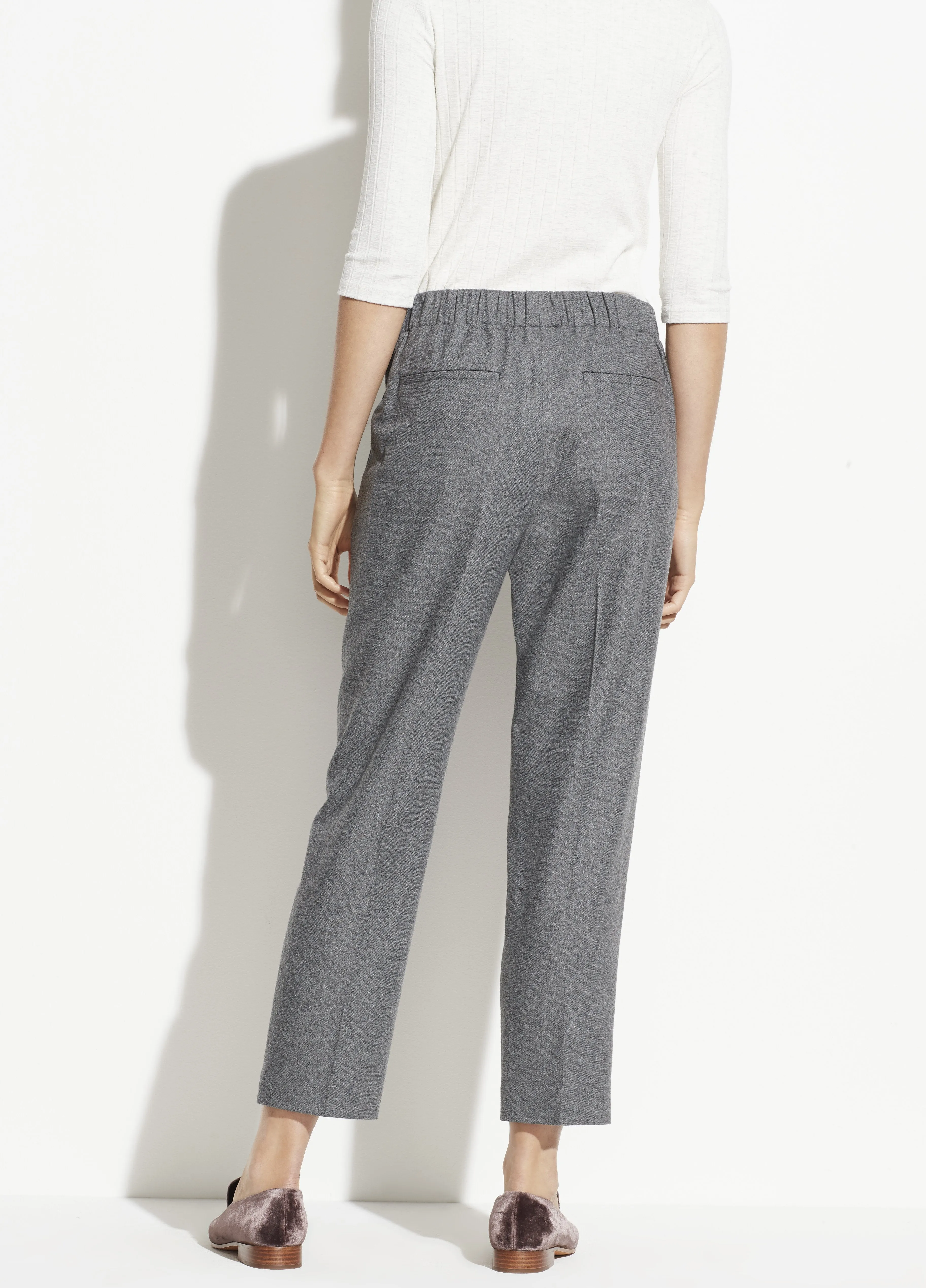 Easy Tapered Pull On Pant in Medium Heather Grey