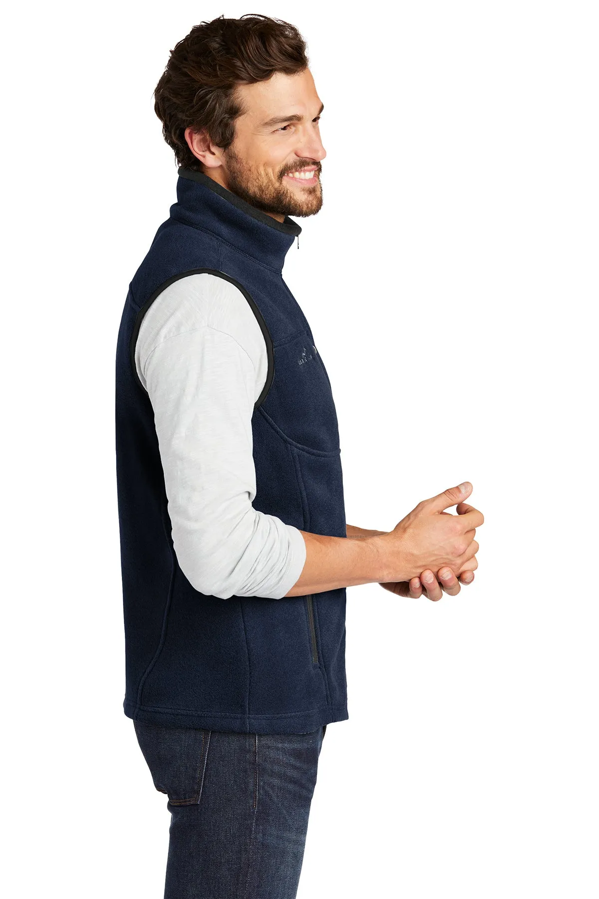 Eddie Bauer Branded Fleece Vests, River Blue