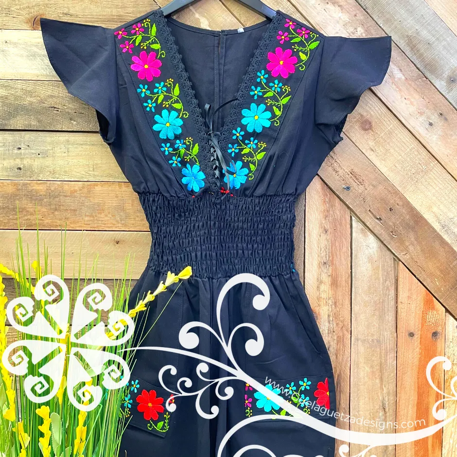 Embroider Mariposa Palazzo - Jumpsuit