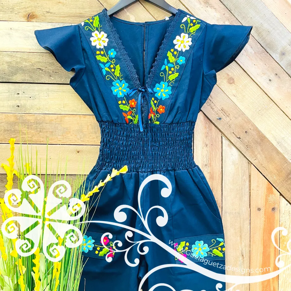 Embroider Mariposa Palazzo - Jumpsuit