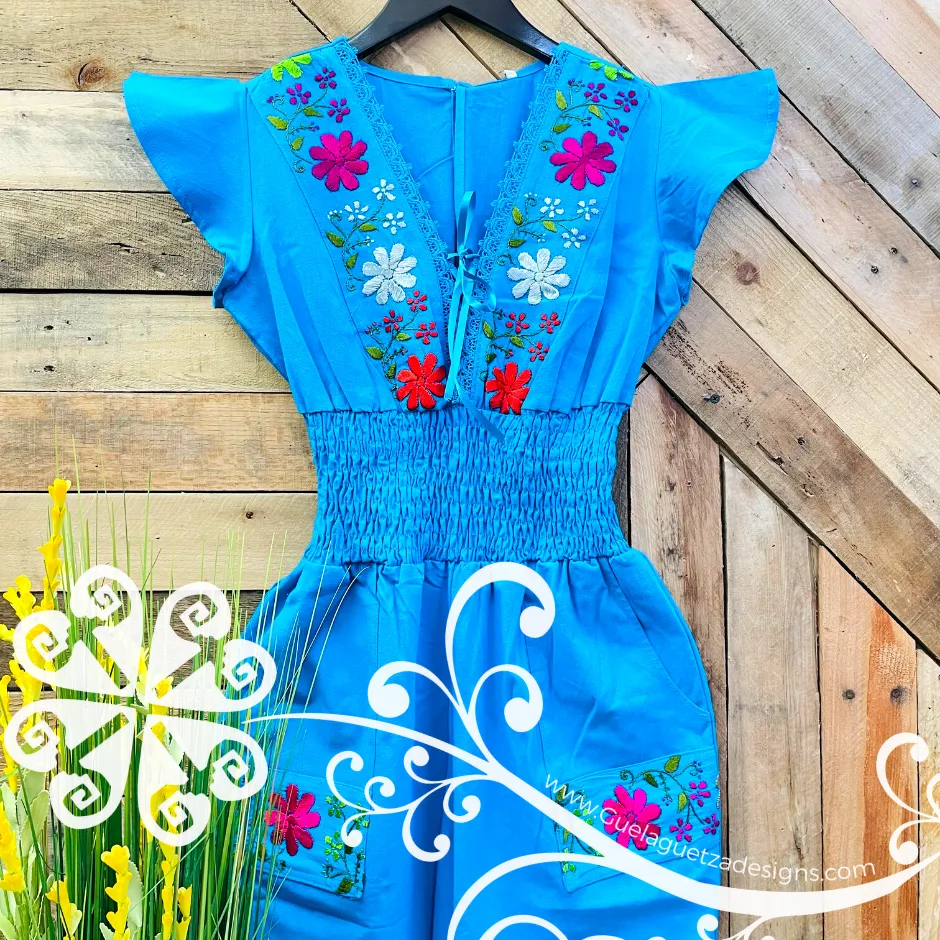 Embroider Mariposa Palazzo - Jumpsuit