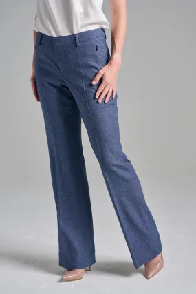 Flare Trouser - Denim Look Flannel- Sold out!