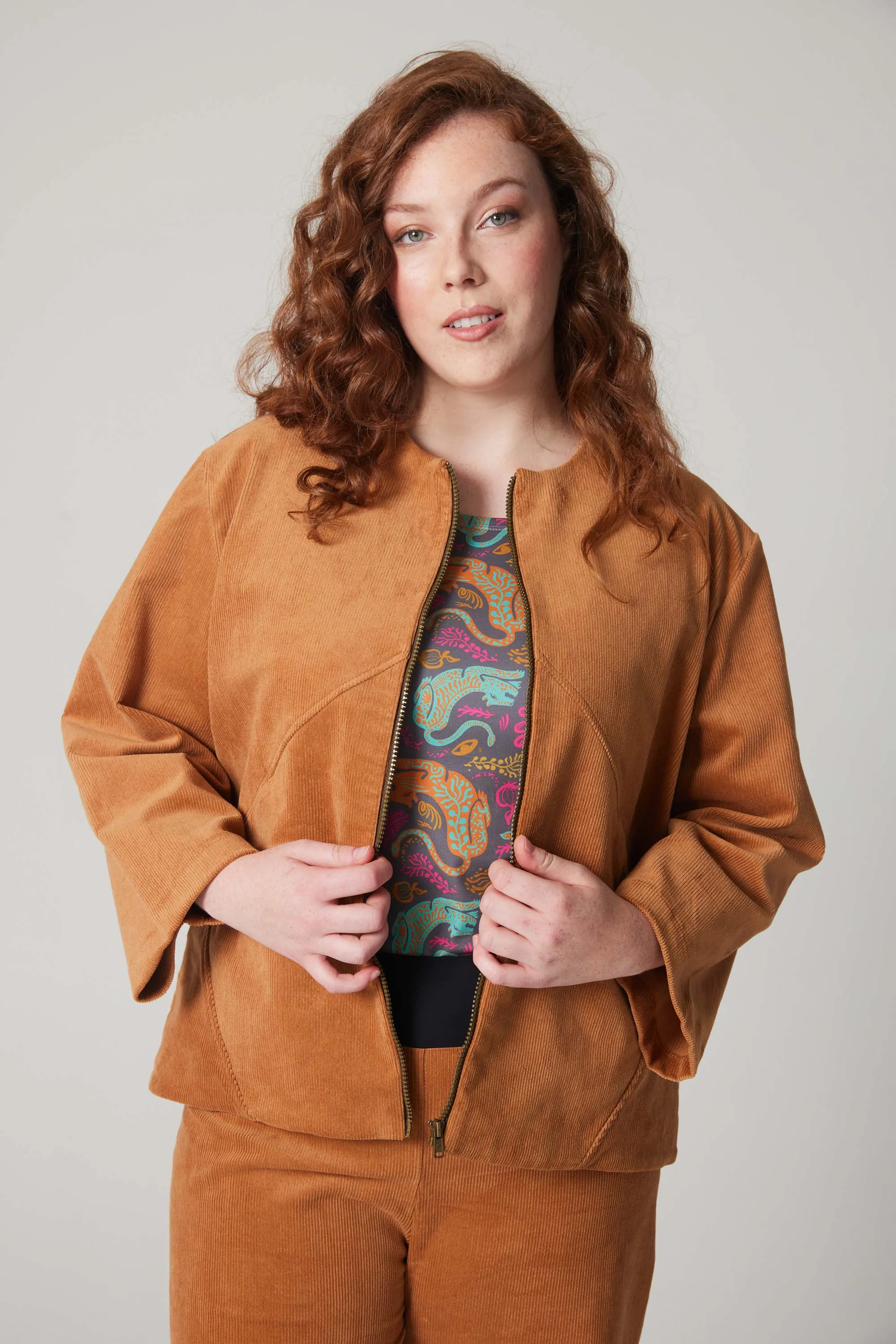 Futurist Corduroy Jacket - Caramel