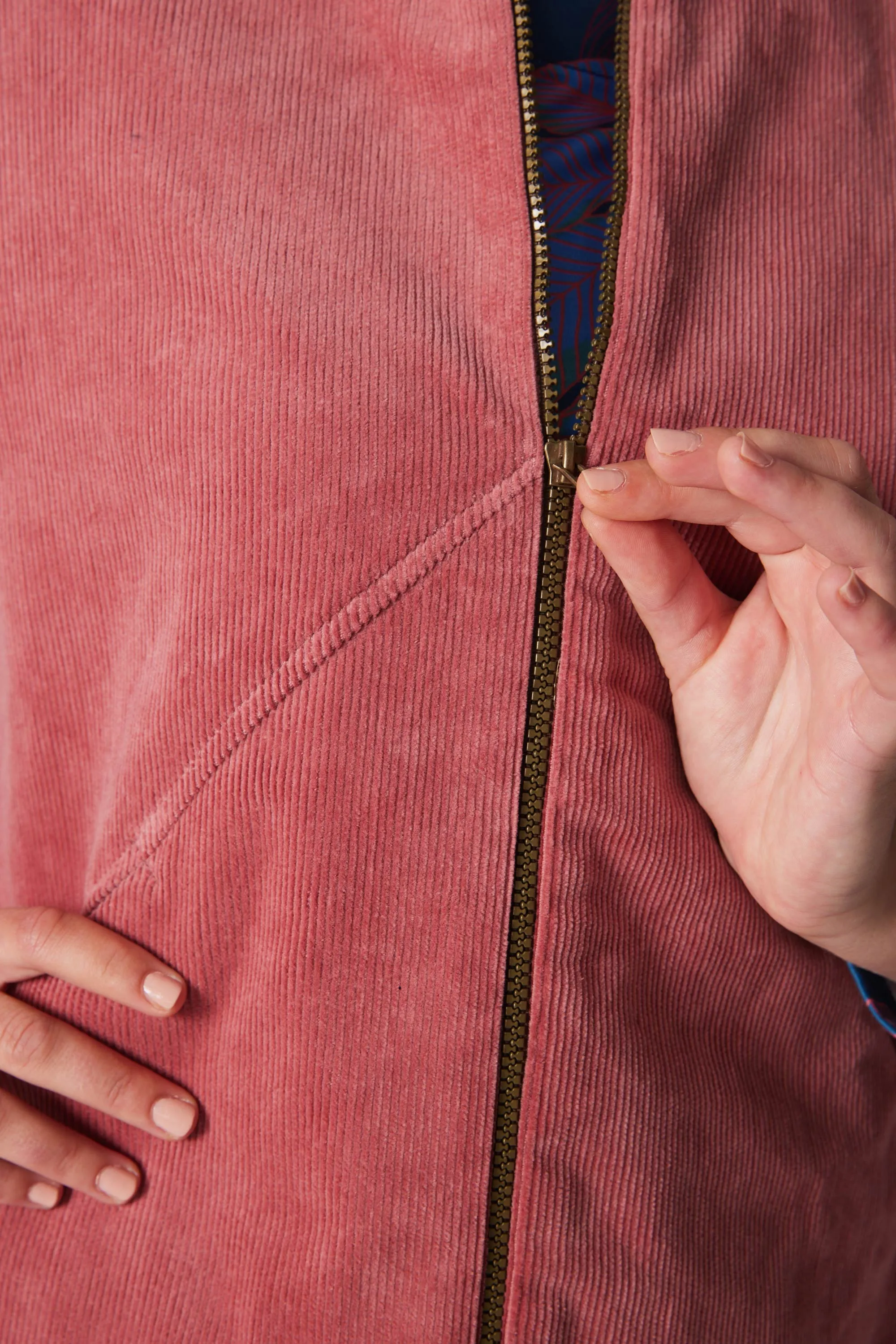 Futurist Corduroy Jacket - Pink